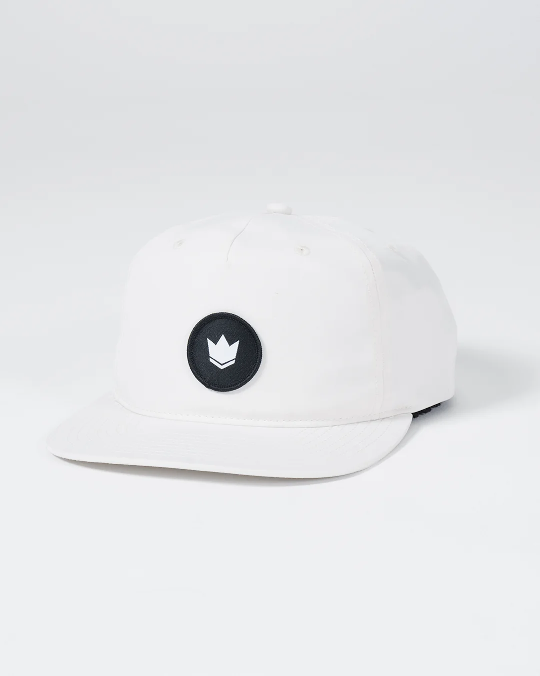 Crown Patch 5-Panel Strapback Hat - Natural